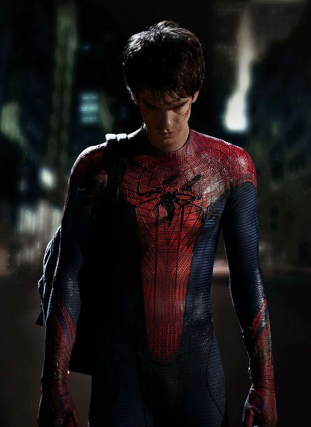 Columbia Pictures releases the first image of Andrew Garfield as Spider-Man.