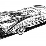 Batman 1989 Batmobile concept sketch 3