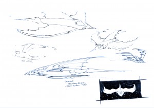 Batplane !989 concept sketches 1