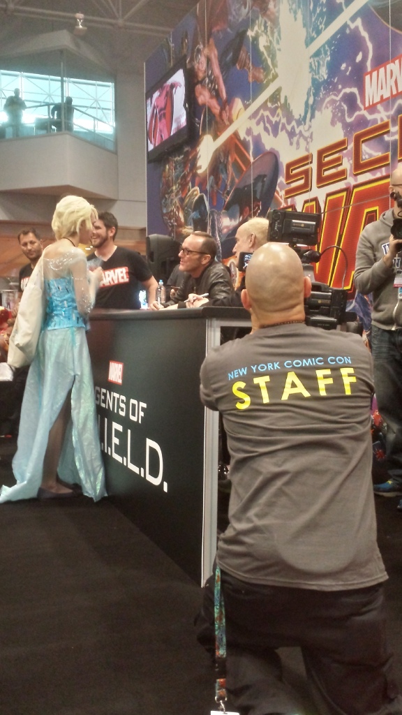 Agents of Shield's Clark Gregg and Jeph Loeb meet Disney's Frozen princess