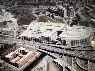 aerial view of Providence Plaza Mall apartment, featured in Secret Mall Apartment